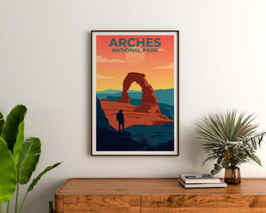 Arches National Park Poster: Delicate Arch Sunset