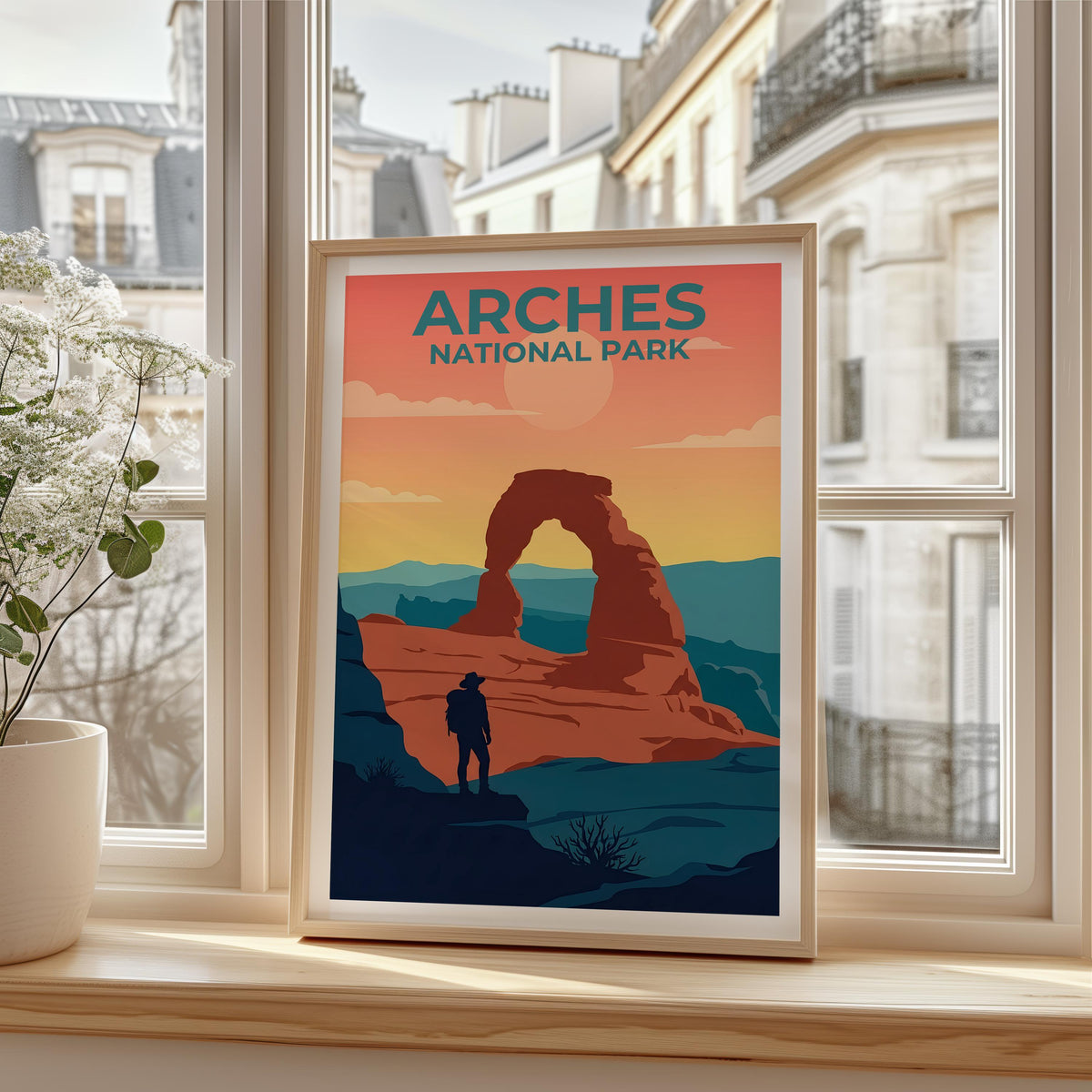Arches National Park Poster: Delicate Arch Sunset