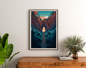 Tianmen Mountain Poster – Heaven's Gate Arch & Canyon Art