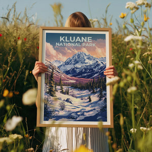 Kluane National Park Poster – Alpine Meadow Trail Art