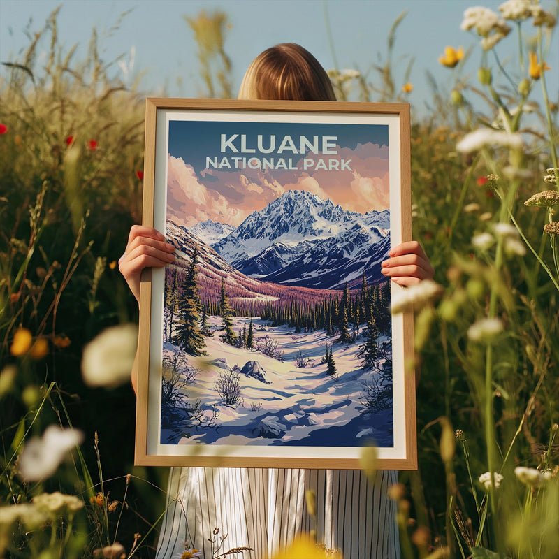 Kluane National Park Poster – Alpine Meadow Trail Art