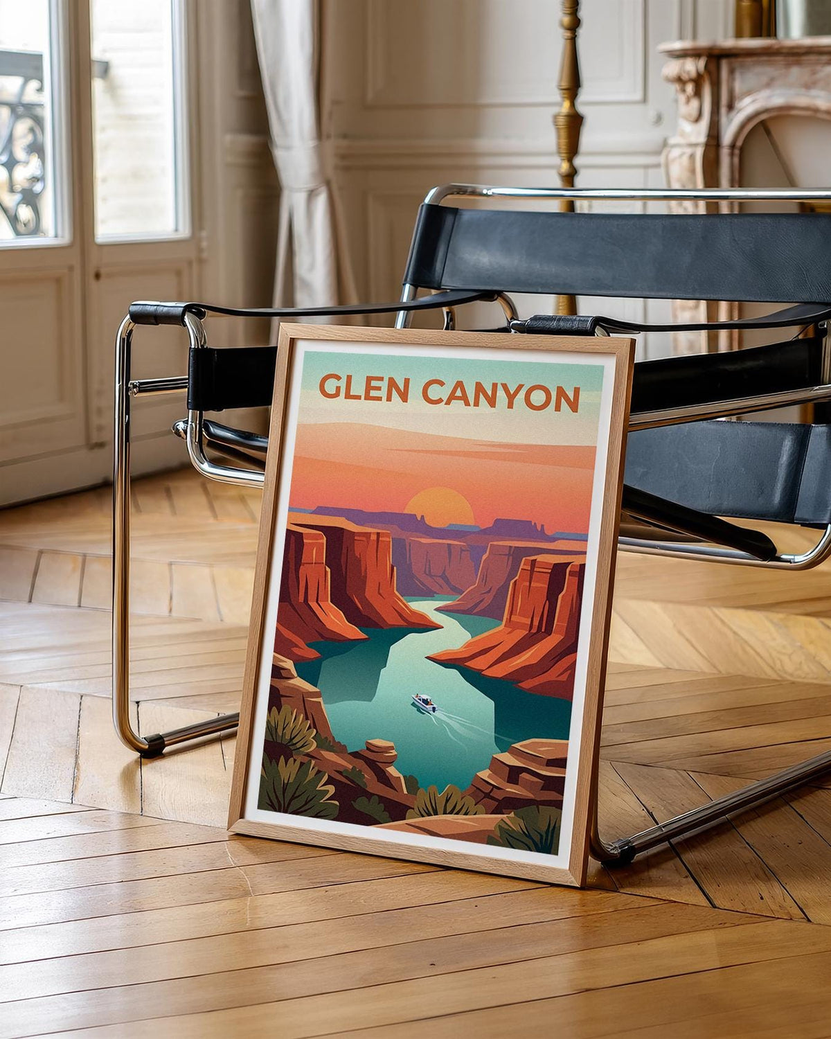 Glen Canyon Poster – Red Rock Canyon River Sunset Print