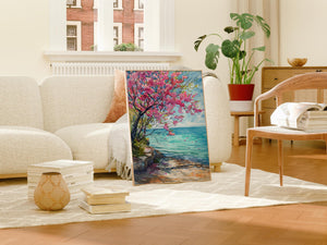 Lake Michigan Watercolor Poster, Spring Lakeshore Wall Art, Great Lakes Gift
