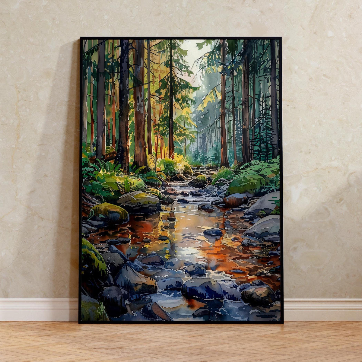 Watercolor Olympic National Park Poster, Washington Nature Wall Art, Scenic Travel Print