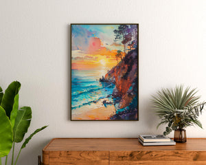 Watercolor Emerald Bay State Park Poster, California Wall Art, Scenic Travel Print