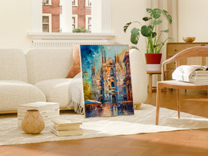 Milan Italy Watercolor Poster, Duomo di Milano Print, Italian Theme Decor