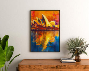Sydney Opera House Poster, Australia Wall Art, Watercolor Travel Print