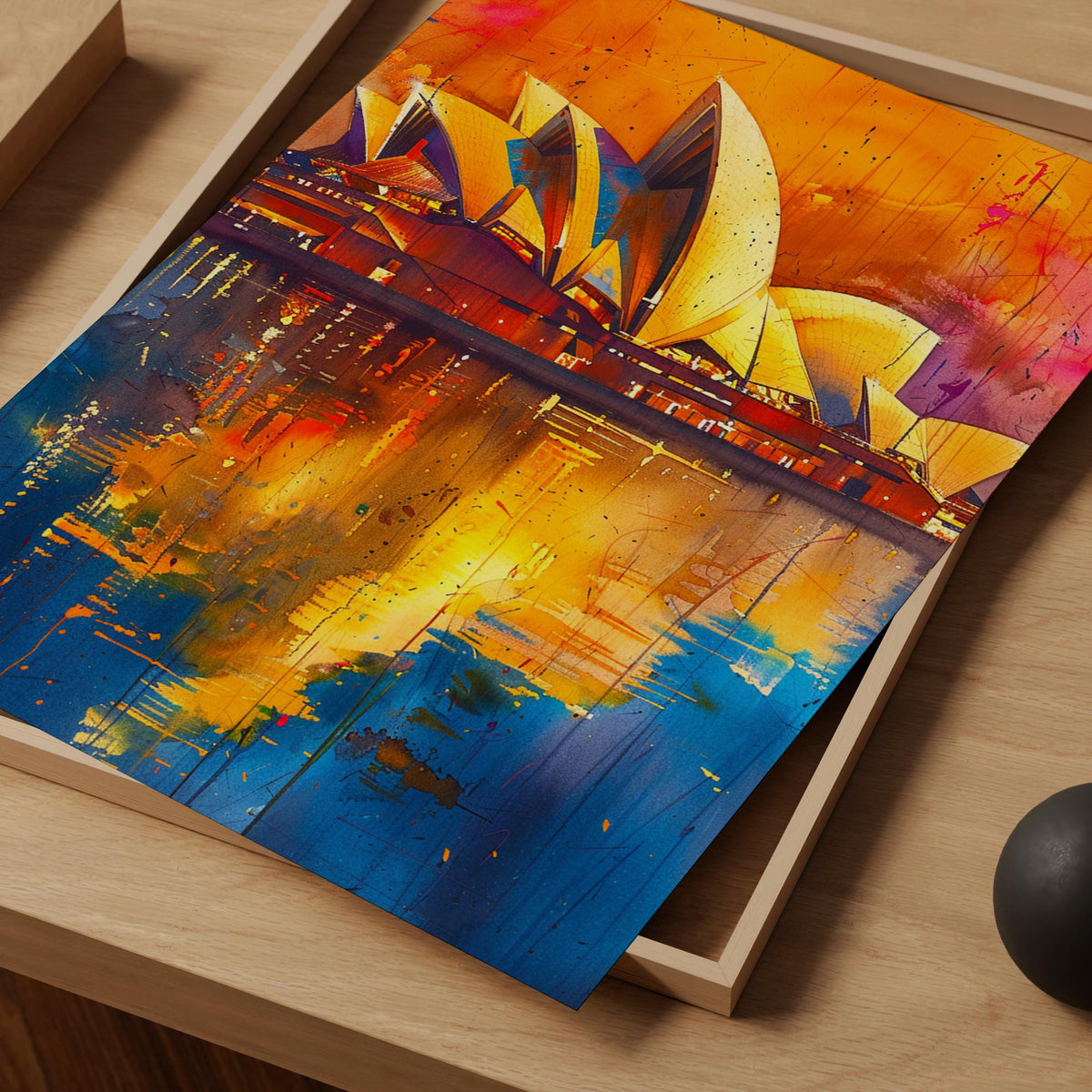 Sydney Opera House Poster, Australia Wall Art, Watercolor Travel Print