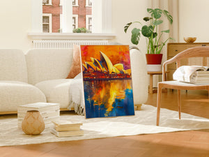 Sydney Opera House Poster, Australia Wall Art, Watercolor Travel Print