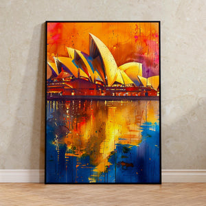 Sydney Opera House Poster, Australia Wall Art, Watercolor Travel Print