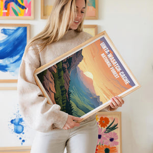 Uinta Wasatch Cache Poster - Mountain Range Print - Utah National Forest Wall Art