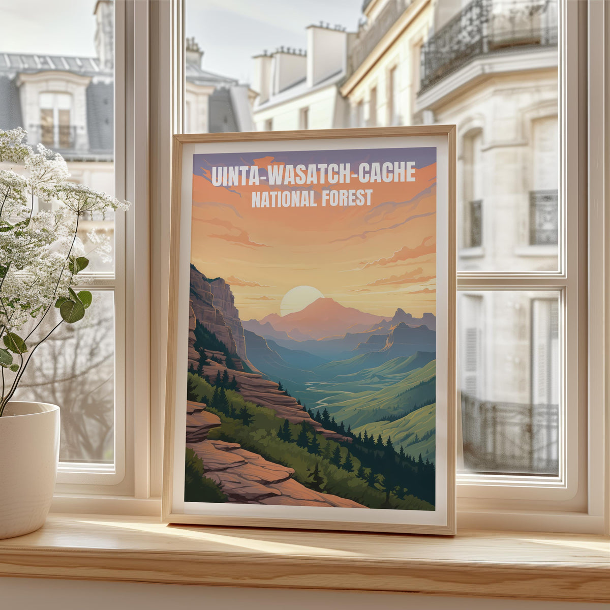 Uinta Wasatch Cache Poster - Mountain Range Print - Utah National Forest Wall Art