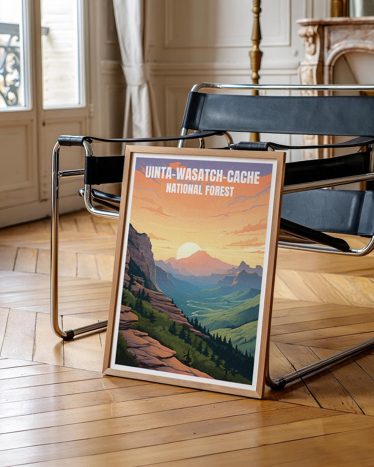 Uinta Wasatch Cache Poster - Mountain Range Print - Utah National Forest Wall Art