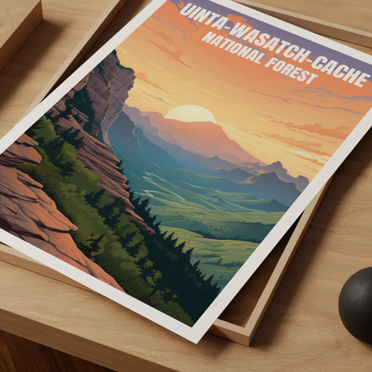 Uinta Wasatch Cache Poster - Mountain Range Print - Utah National Forest Wall Art