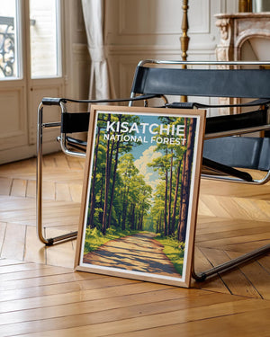Kisatchie National Forest Poster, Louisiana Nature Wall Art, Woodland Decor