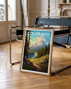 Colorado Travel Print, Rocky Mountains Landscape Poster, Outdoor Nature Art