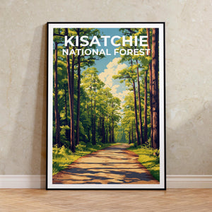 Kisatchie National Forest Poster, Louisiana Nature Wall Art, Woodland Decor