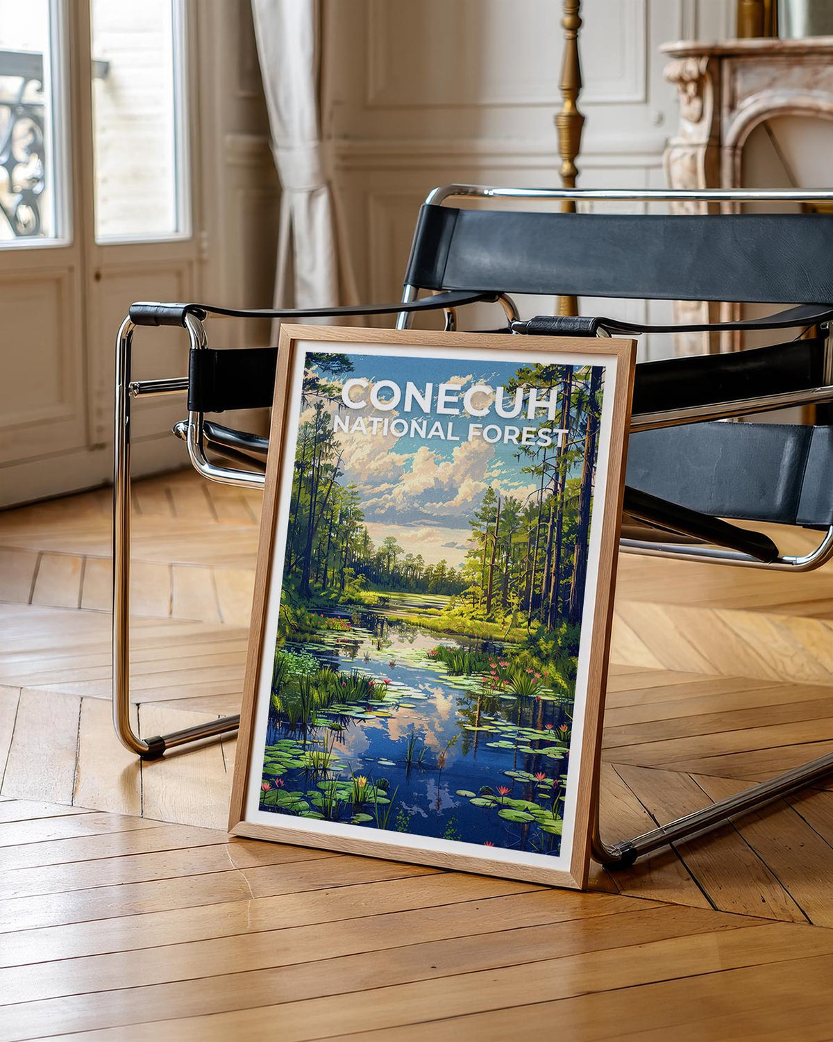 Conecuh National Forest Poster, Alabama Wall Art, Woodlands Print