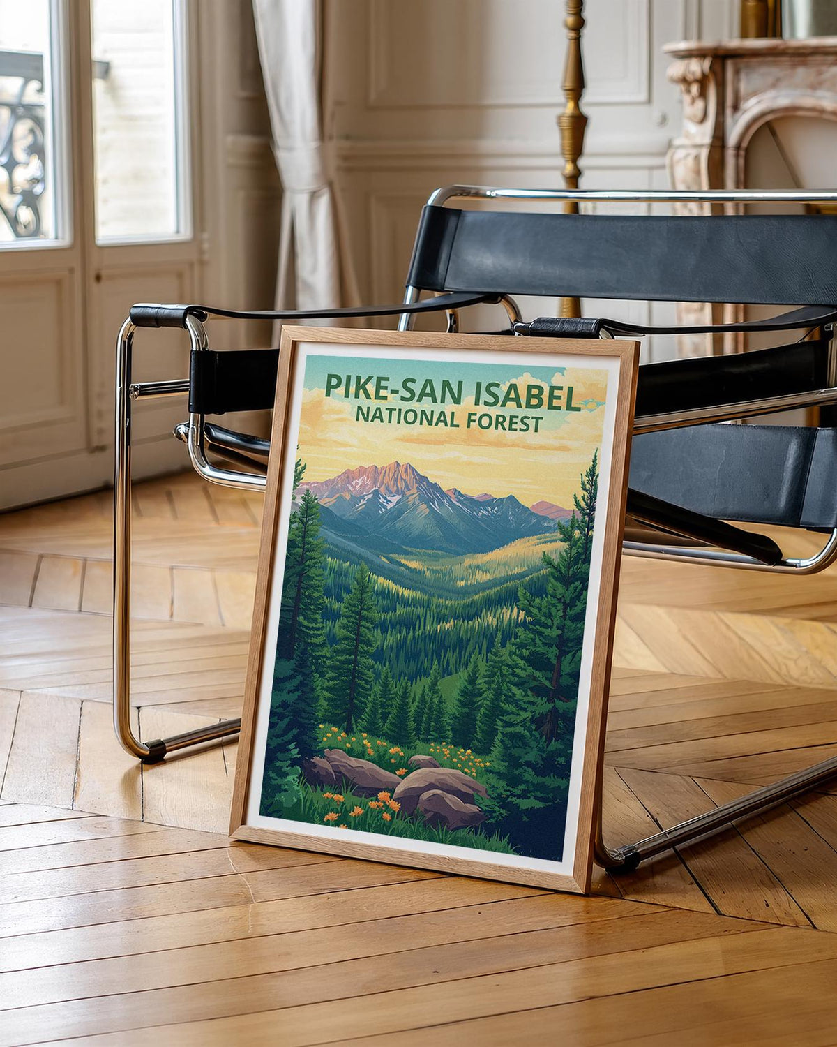 Pike-San Isabel Poster, National Forest Wall Art, Colorado Mountains Print