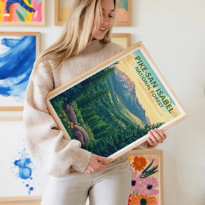 Pike-San Isabel Poster, National Forest Wall Art, Colorado Mountains Print