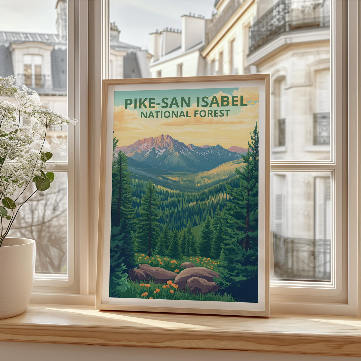 Pike-San Isabel Poster, National Forest Wall Art, Colorado Mountains Print