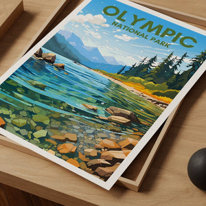 Olympic National Park Print - Washington Coast Poster
